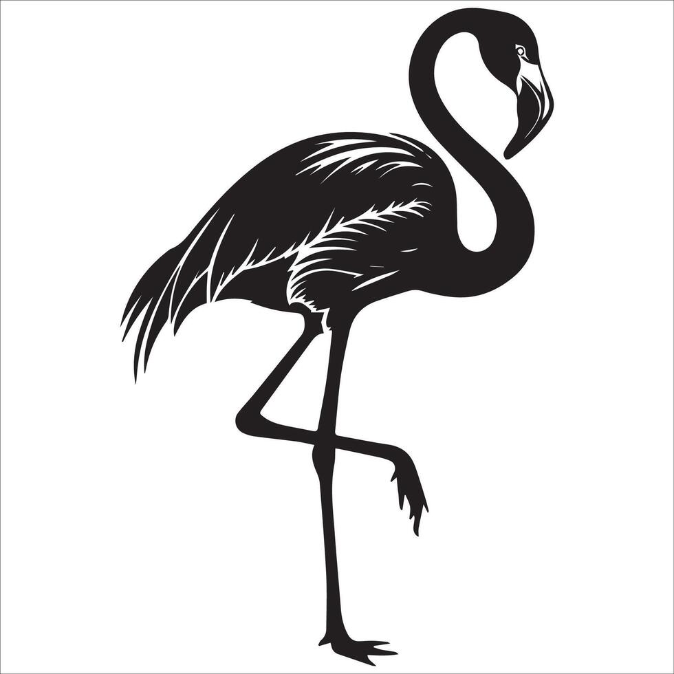 Simple Yet Elegant Flamingo Silhouette vector