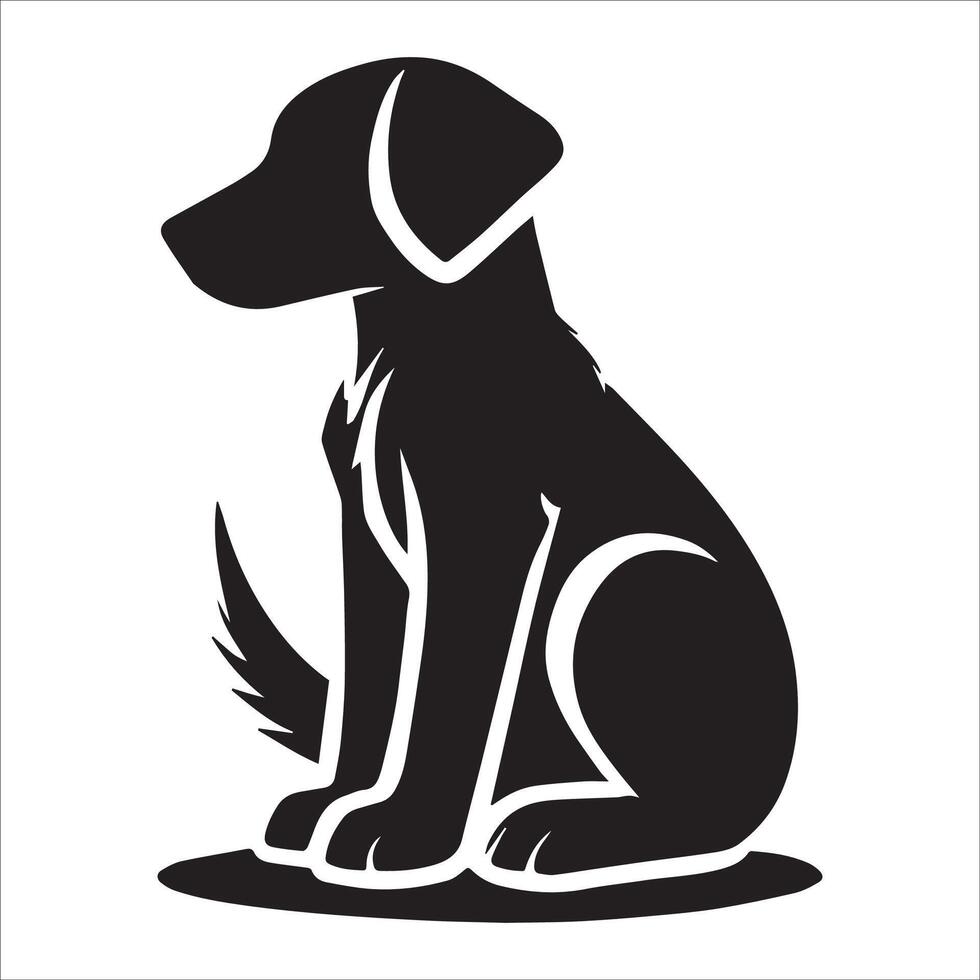 Sitting Dog Silhouette Pack vector