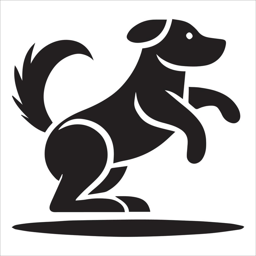 Standing Dog Silhouette Design vector