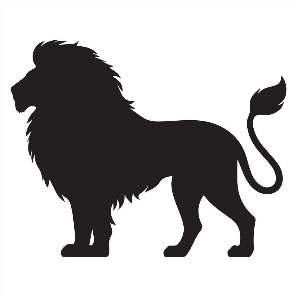 Majestic Lion Stance silhouette Design vector