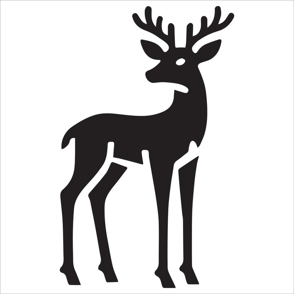 Majestic Deer Shape in Profile vector