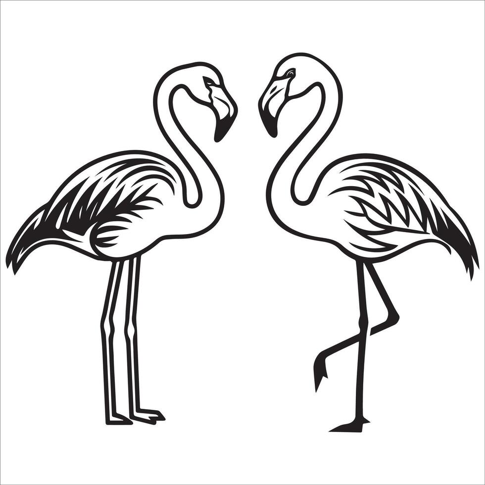 Sophisticated Flamingo Silhouette vector