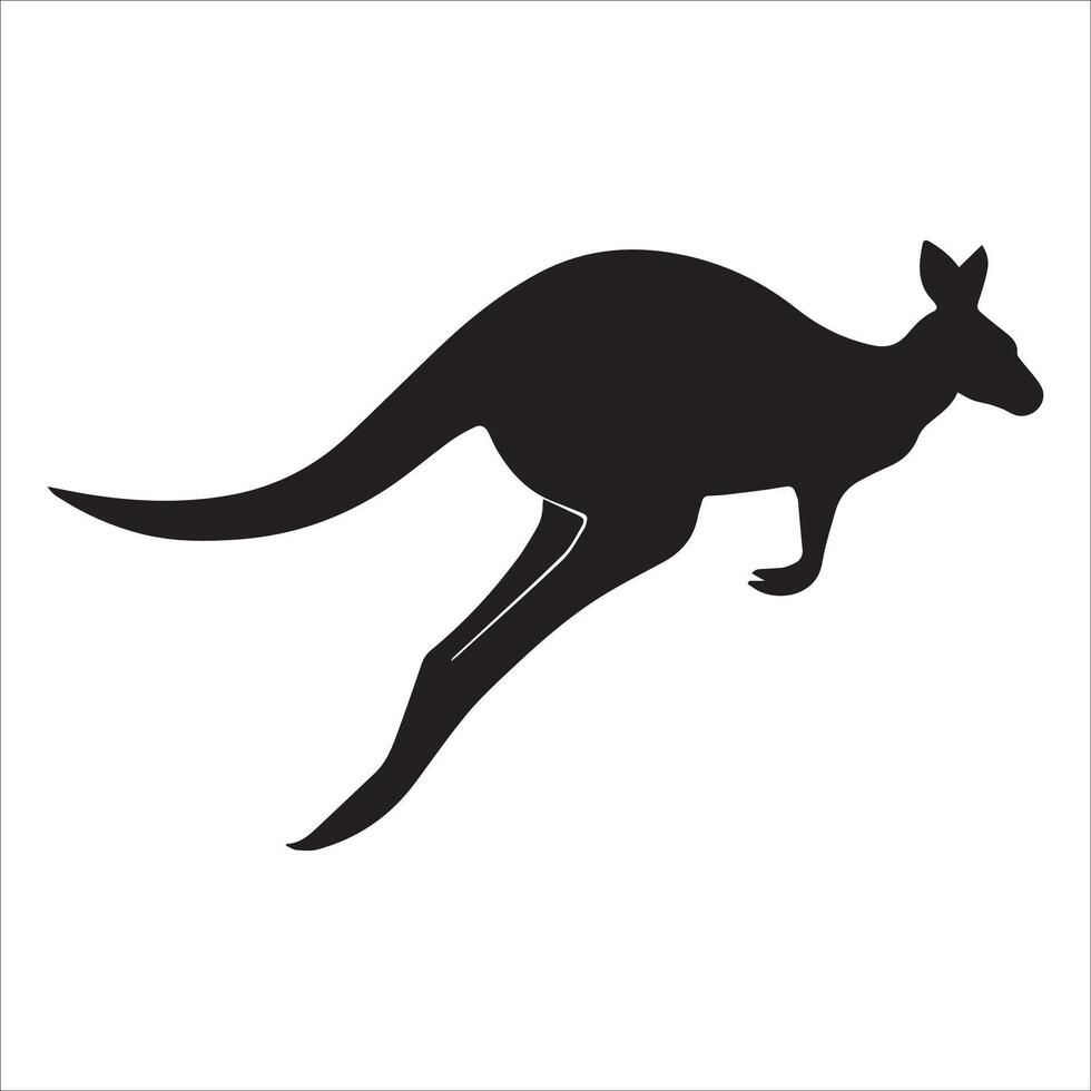 Ready-to-Jump Kangaroo with Joey Design vector