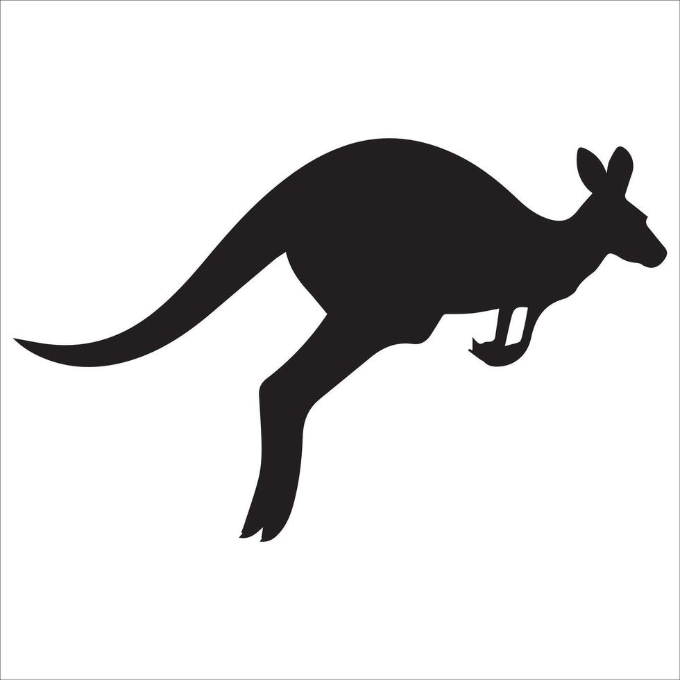 Action Pose Kangaroo with Baby vector