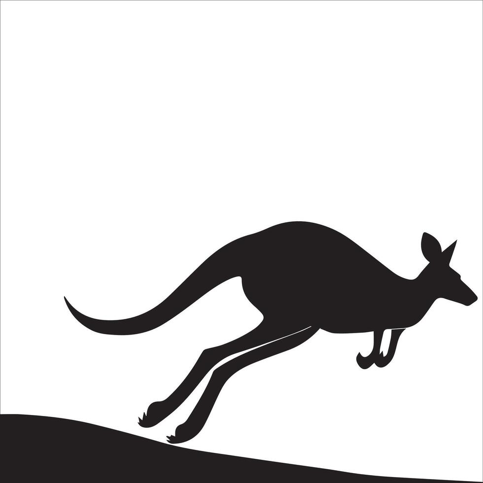Stylish Jumping Kangaroo with Joey vector