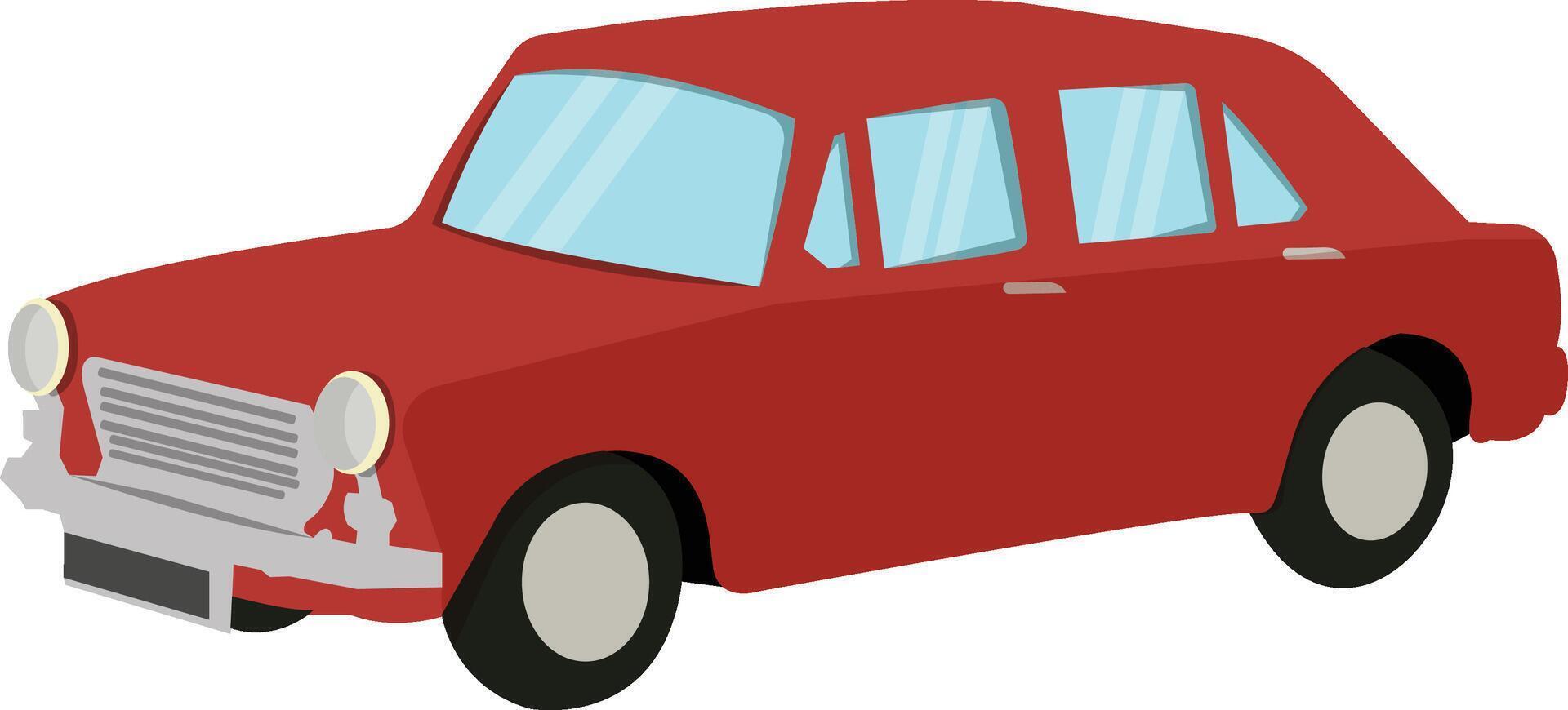 a red car on a white background vector