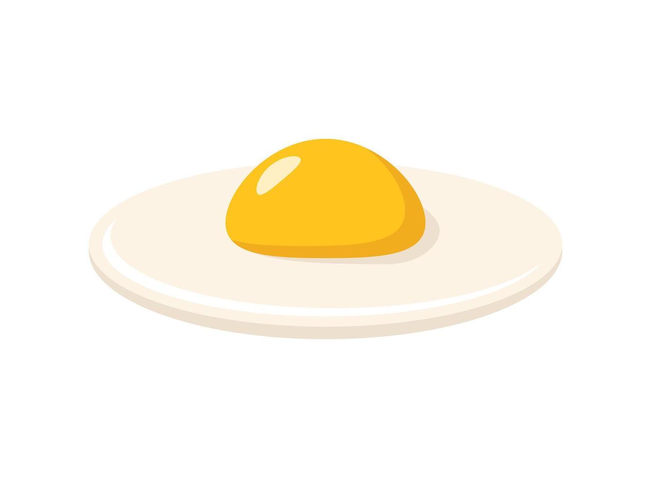 Fried egg icon in flat style. Omelet illustration on isolated background. Healthy food sign business concept. vector