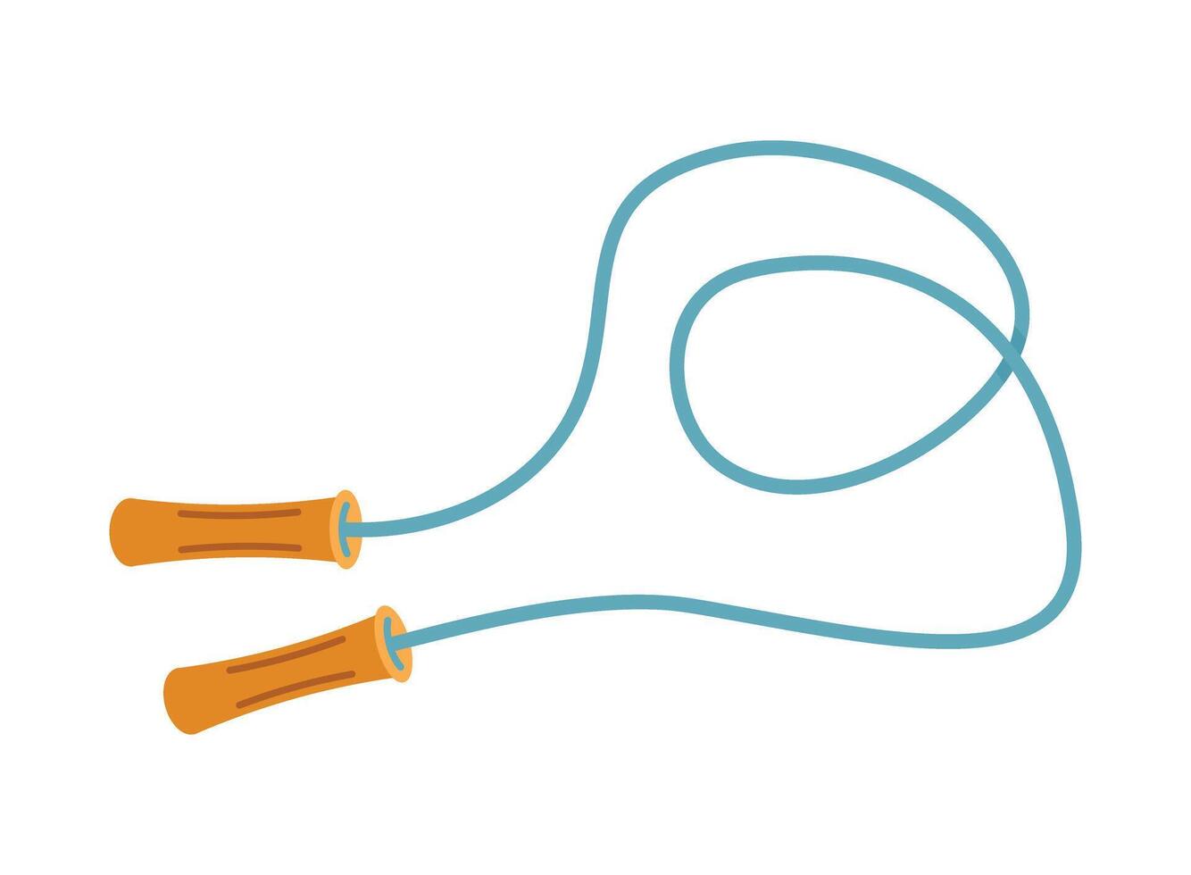 Jumping rope icon in flat style. Gymnastic equipment illustration on isolated background. Training instrument sign business concept. vector