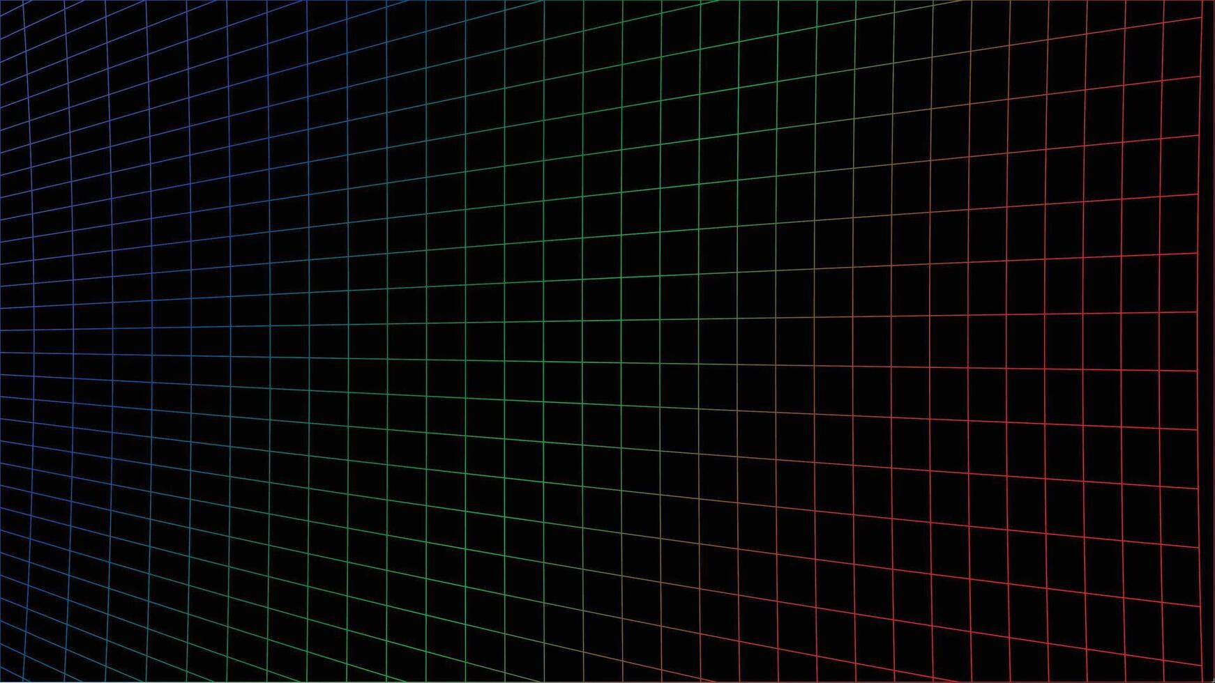 Abstract colorful grid pattern on black background. Digital technology, network, data, connection concept. vector