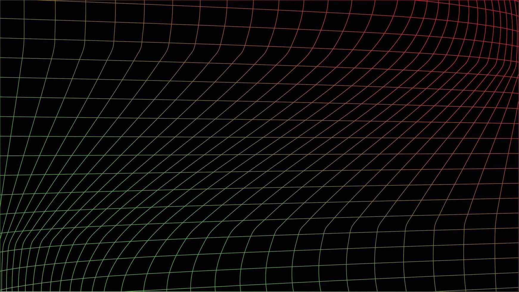 Abstract red and green grid pattern on black background. Digital, technology, network, connection concept. vector