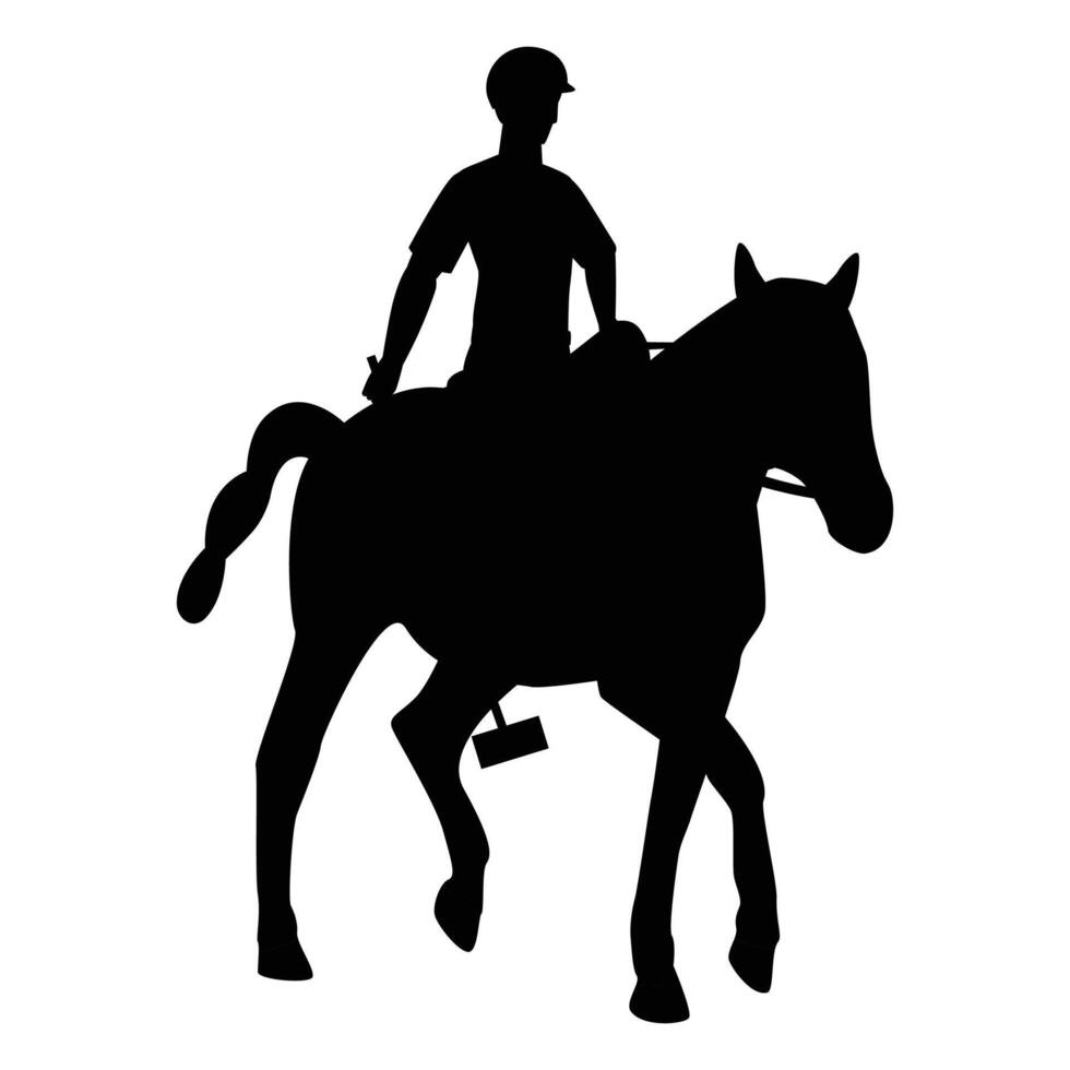 Polo Silhouette Icon for Equestrian and Sports Themes vector