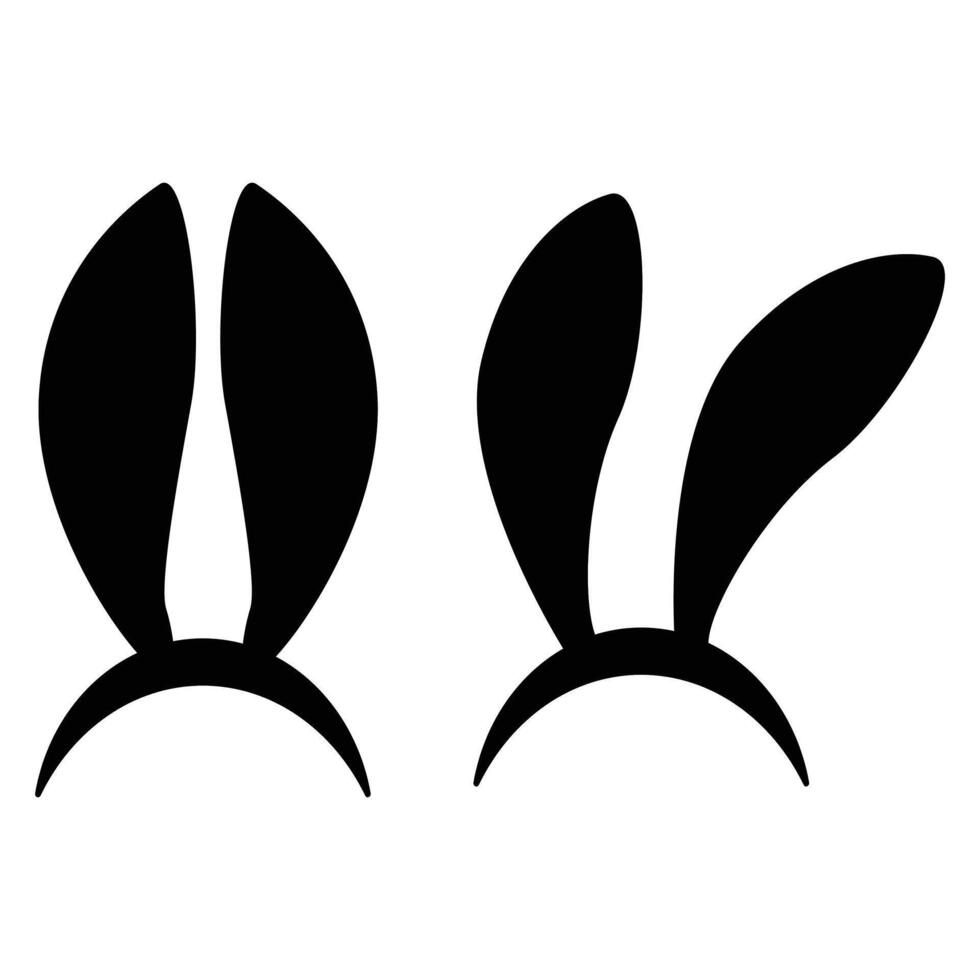 Silhouette of Bunny Ears for a Happy Easter Celebration vector