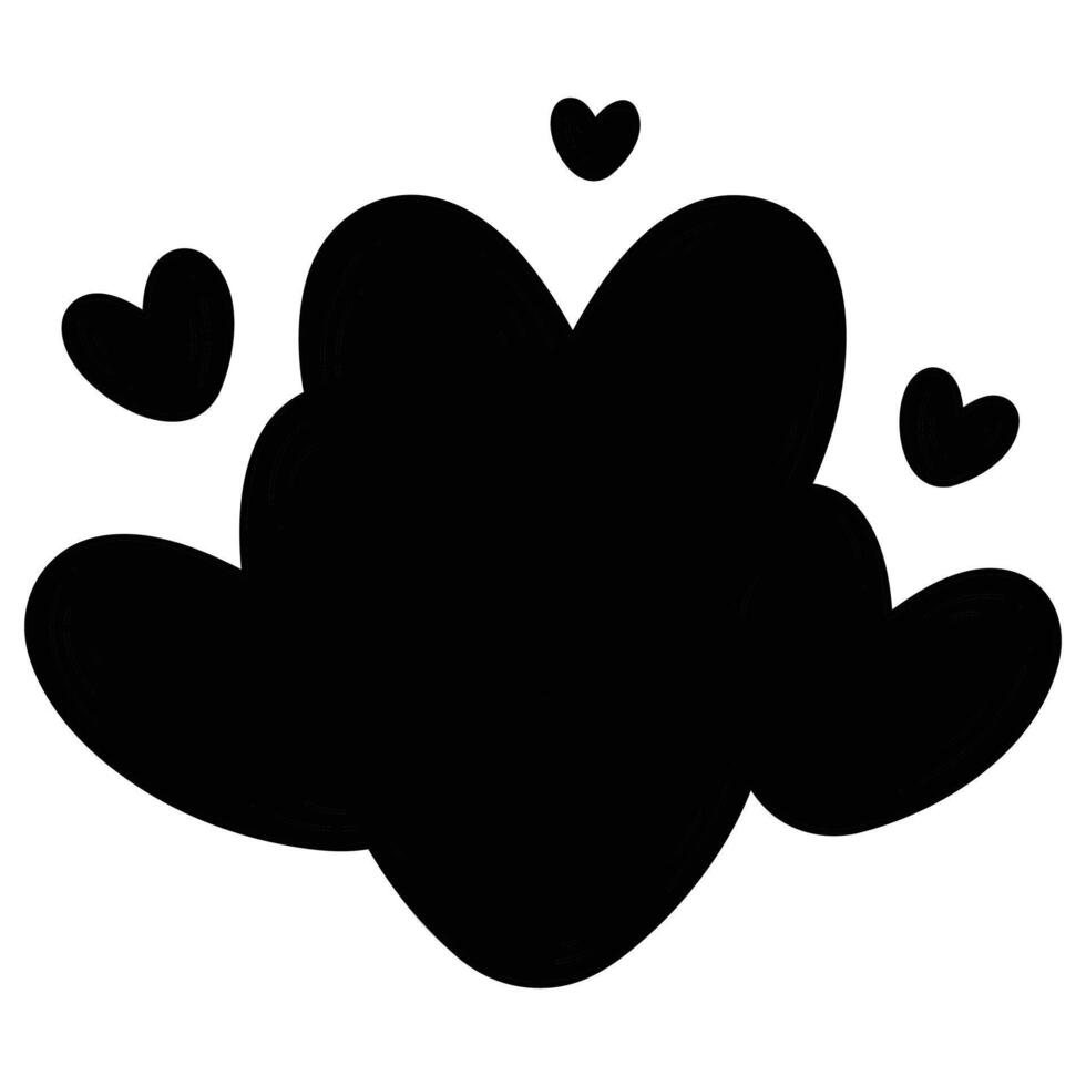 Silhouette of a Heart Symbol for Valentine's Day Love vector