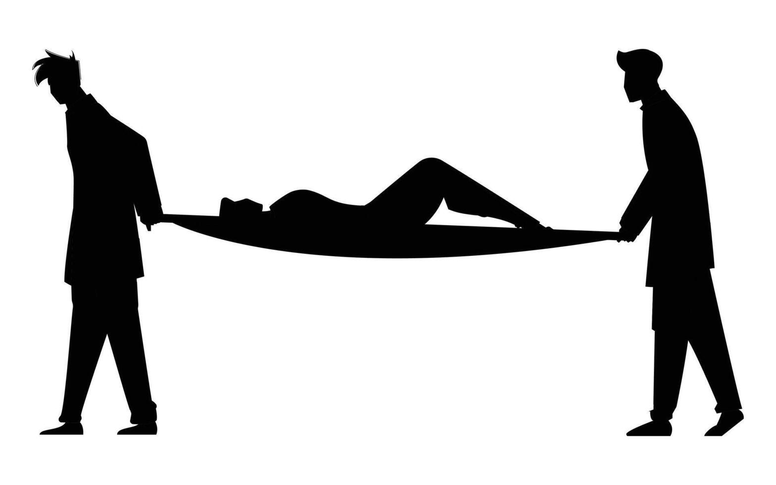 Silhouette of a Car Crash Accident on a Highway vector