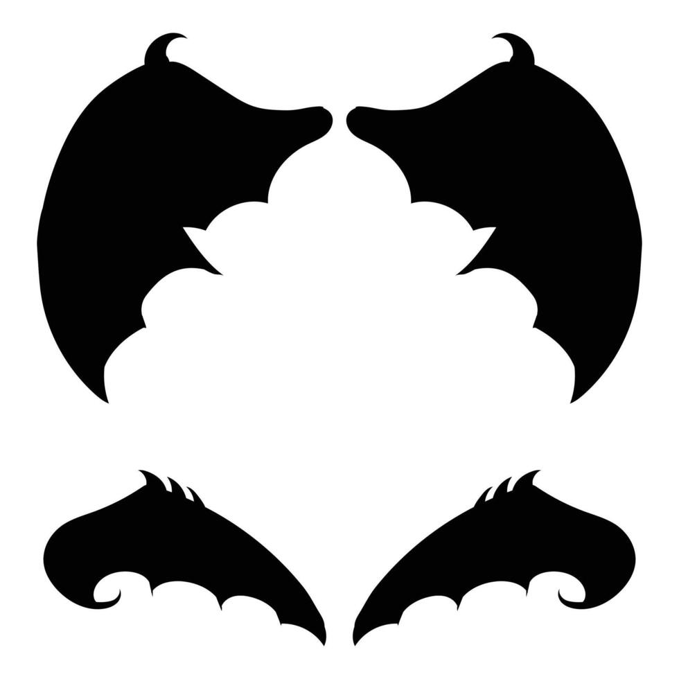 Silhouette of Bird Wings in Flight Against the Sky vector