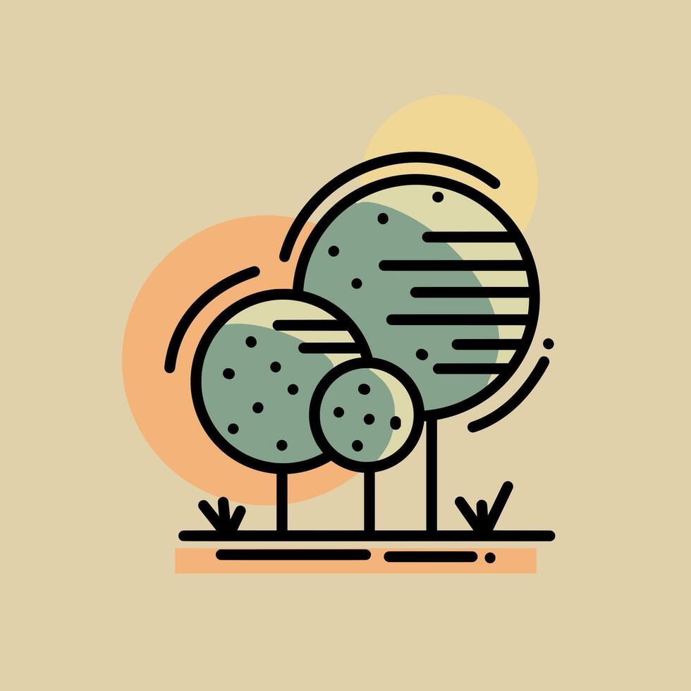 Tree circle simple vector