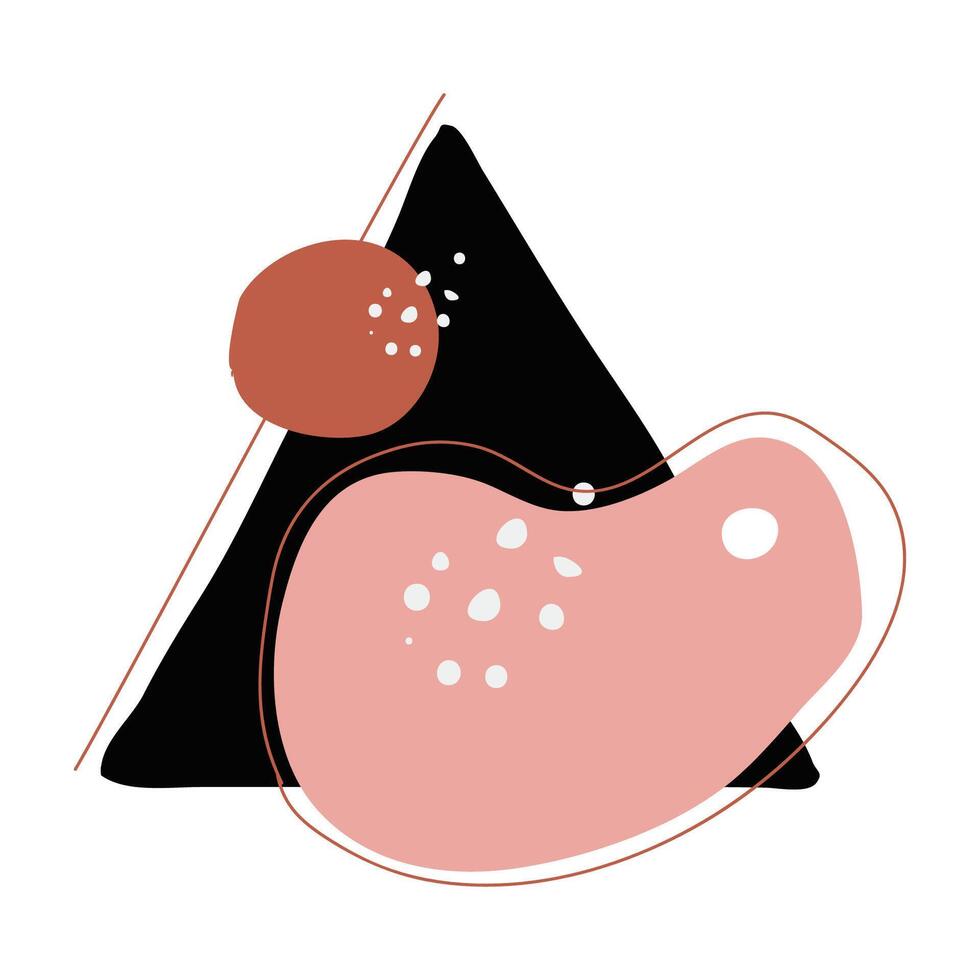 Composition of abstract shapes.Geometric elements in boho or Scandinavian style.Minimalism.Abstract art. vector