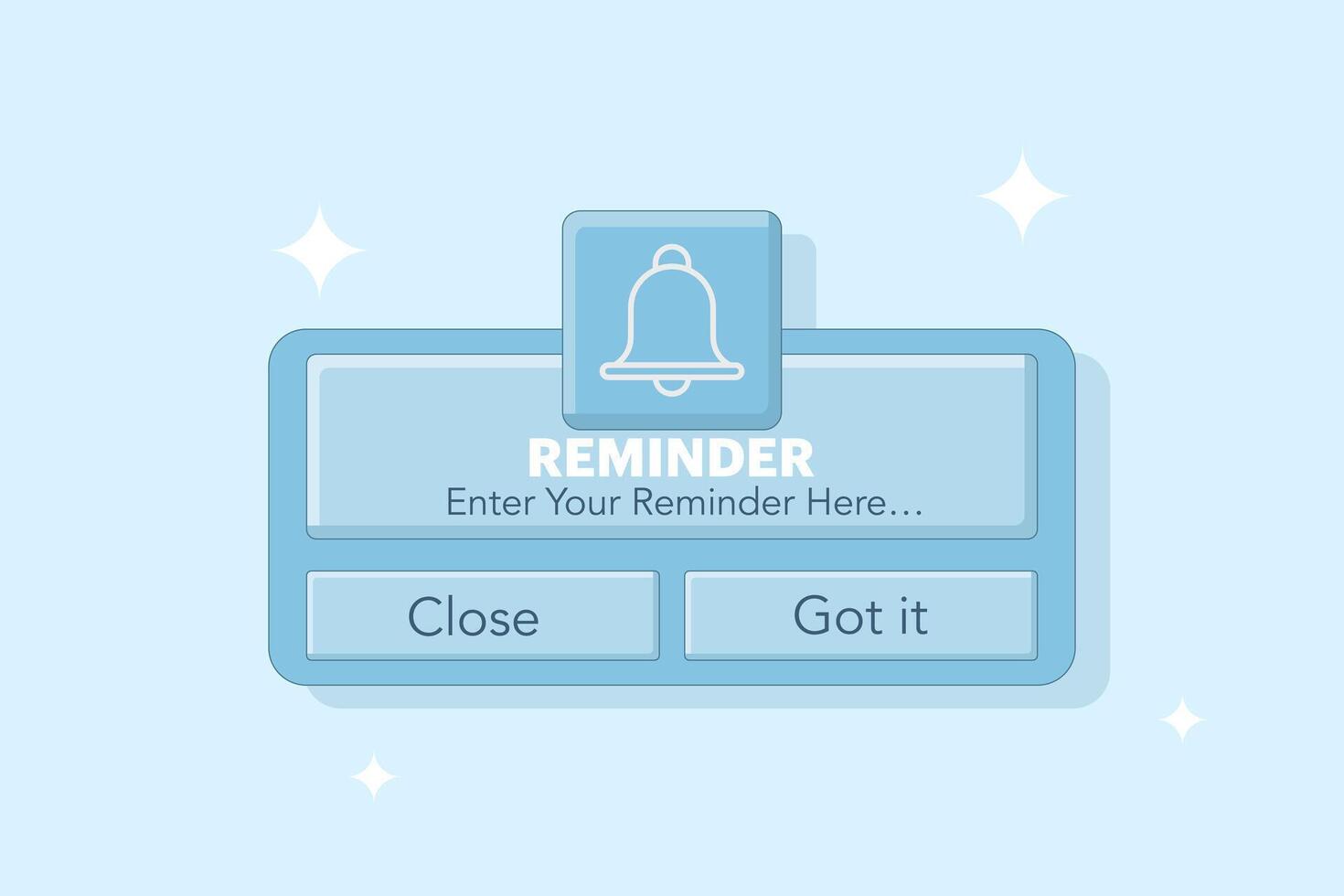Reminder Concept. Notification calendar reminder. Business planning, events, reminders and schedules. Page development. Email marketing, online advertising. Flat design illustration on the background. vector