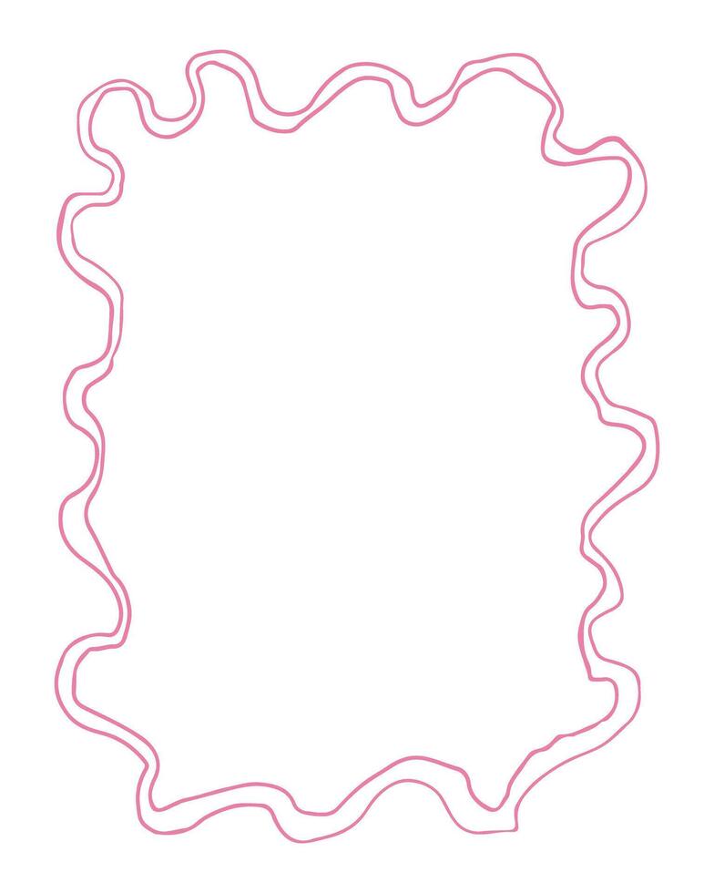 A pink line with a white background. The line is drawn in a way that it looks like a ribbon vector