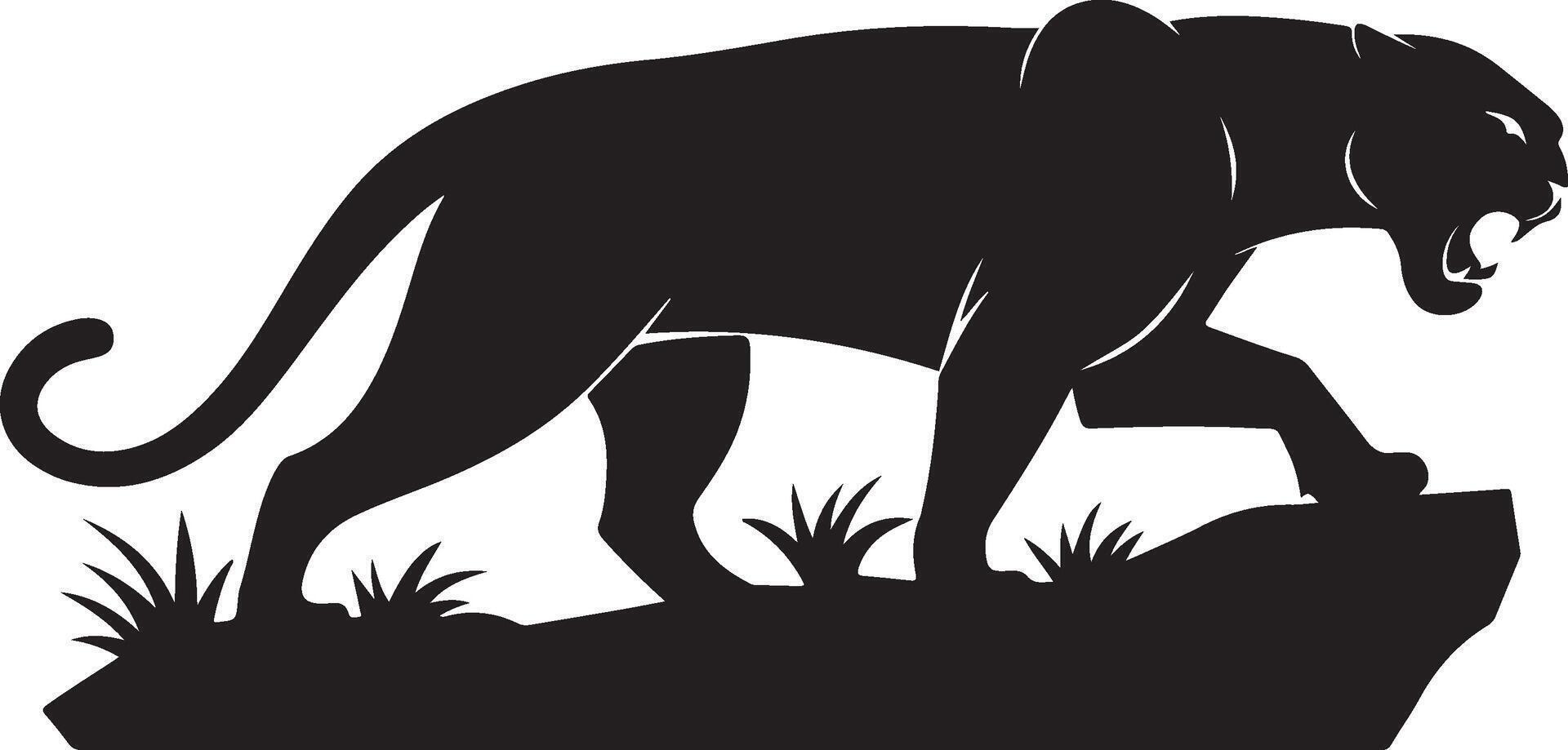Jungle Panther Silhouette vector