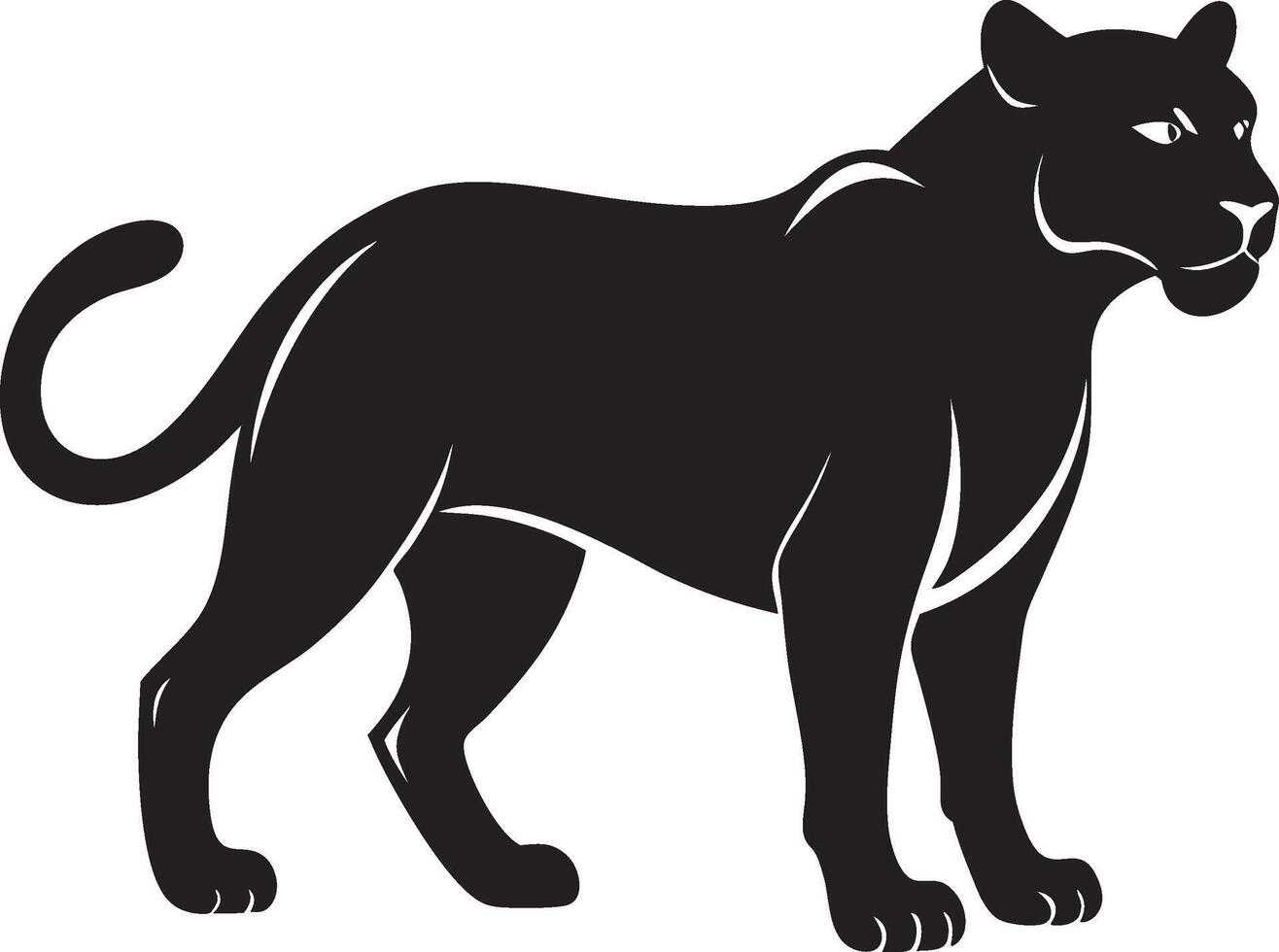 Crouching Panther Silhouette vector