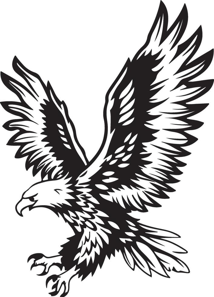 Majestic Bird of Prey Silhouette vector