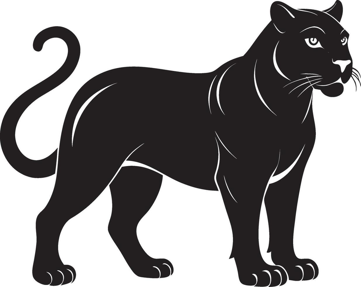 Mysterious Panther Silhouette vector