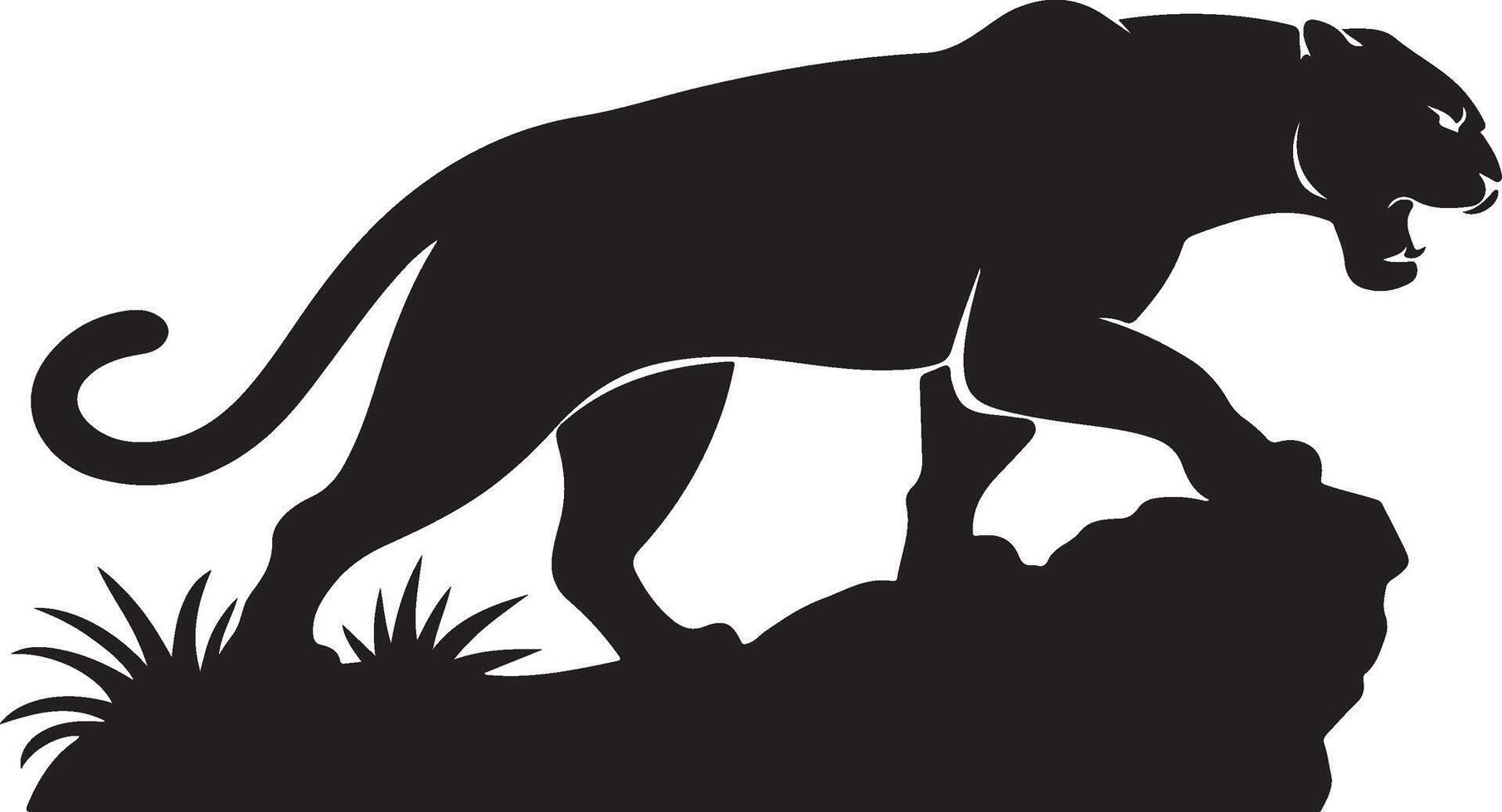 Fierce Panther Silhouette vector
