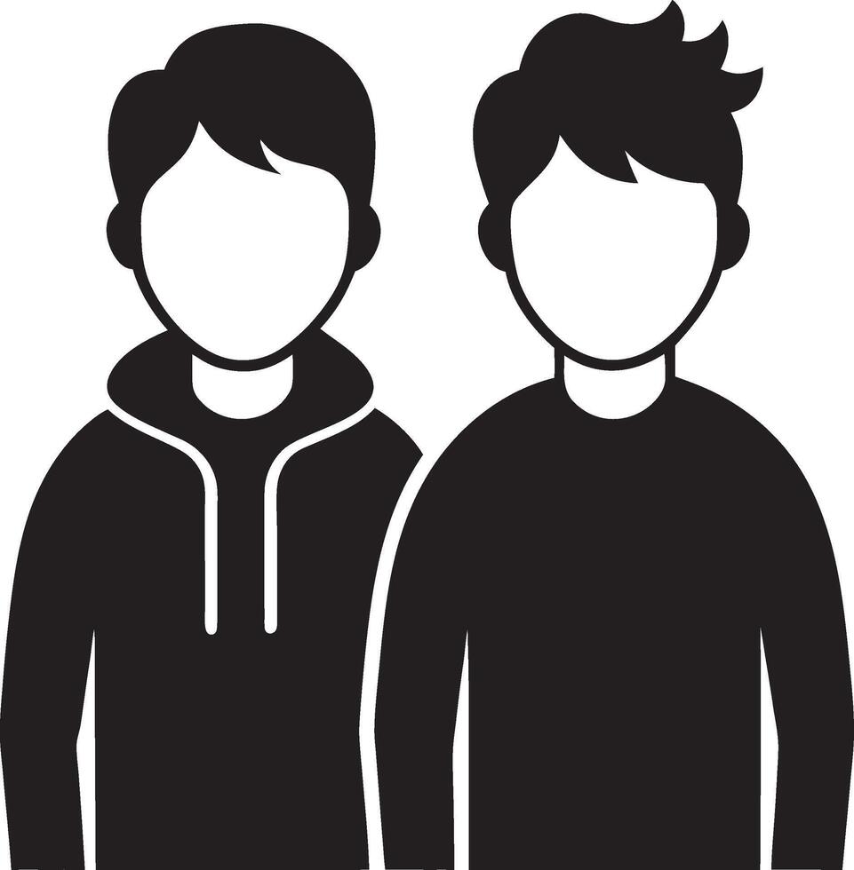 Cherished Friendship Silhouette vector