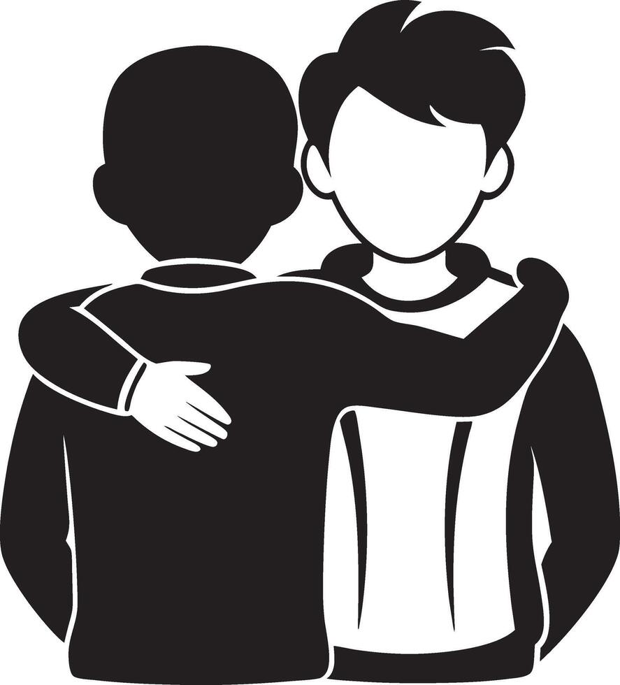 Friendship Strength Silhouette vector