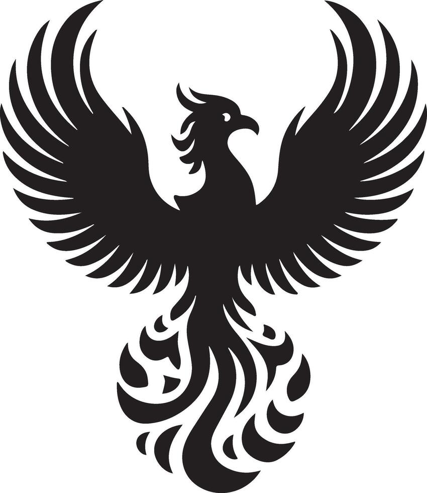 Phoenix silhouette design vector