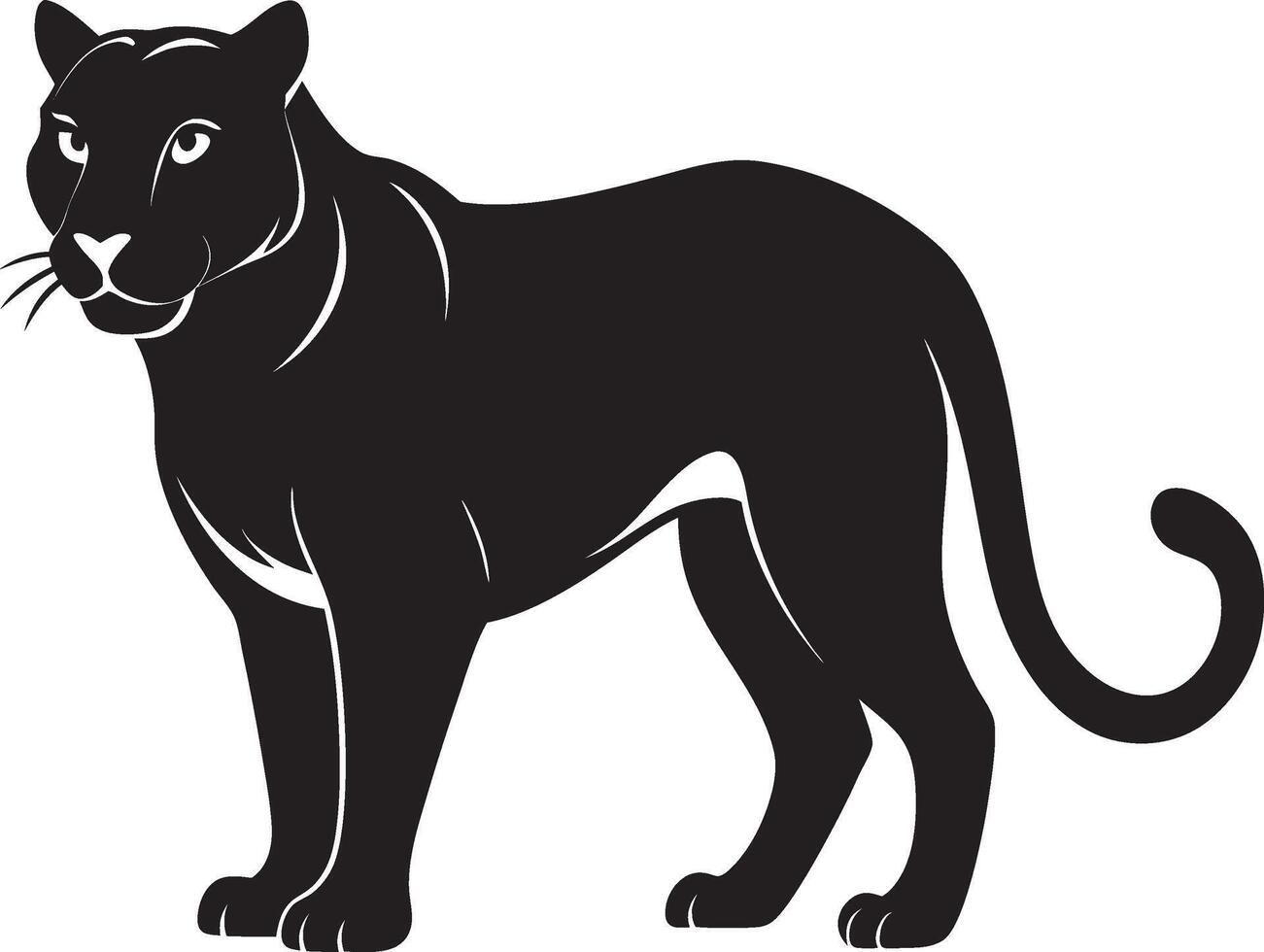 Wild Panther Silhouette vector