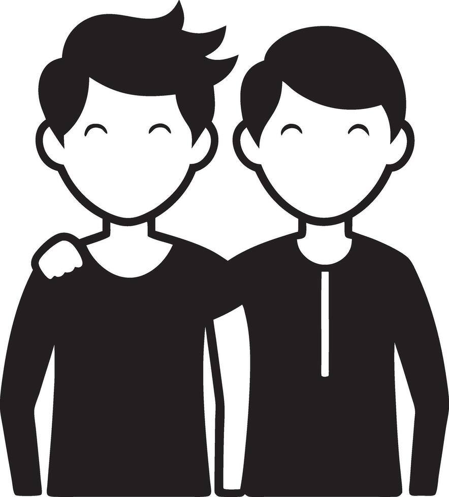 Close Friends Silhouette vector