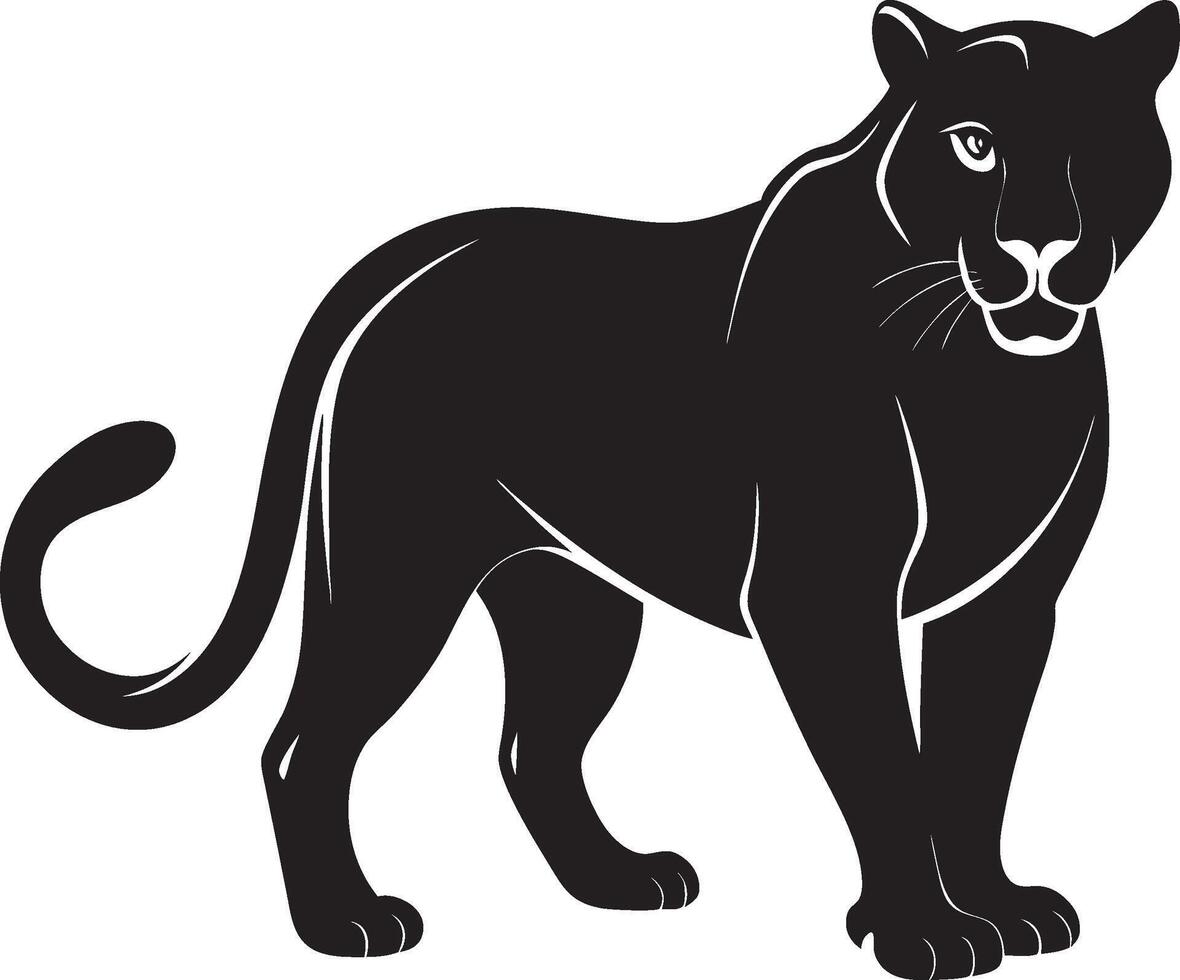 Majestic Panther Silhouette vector