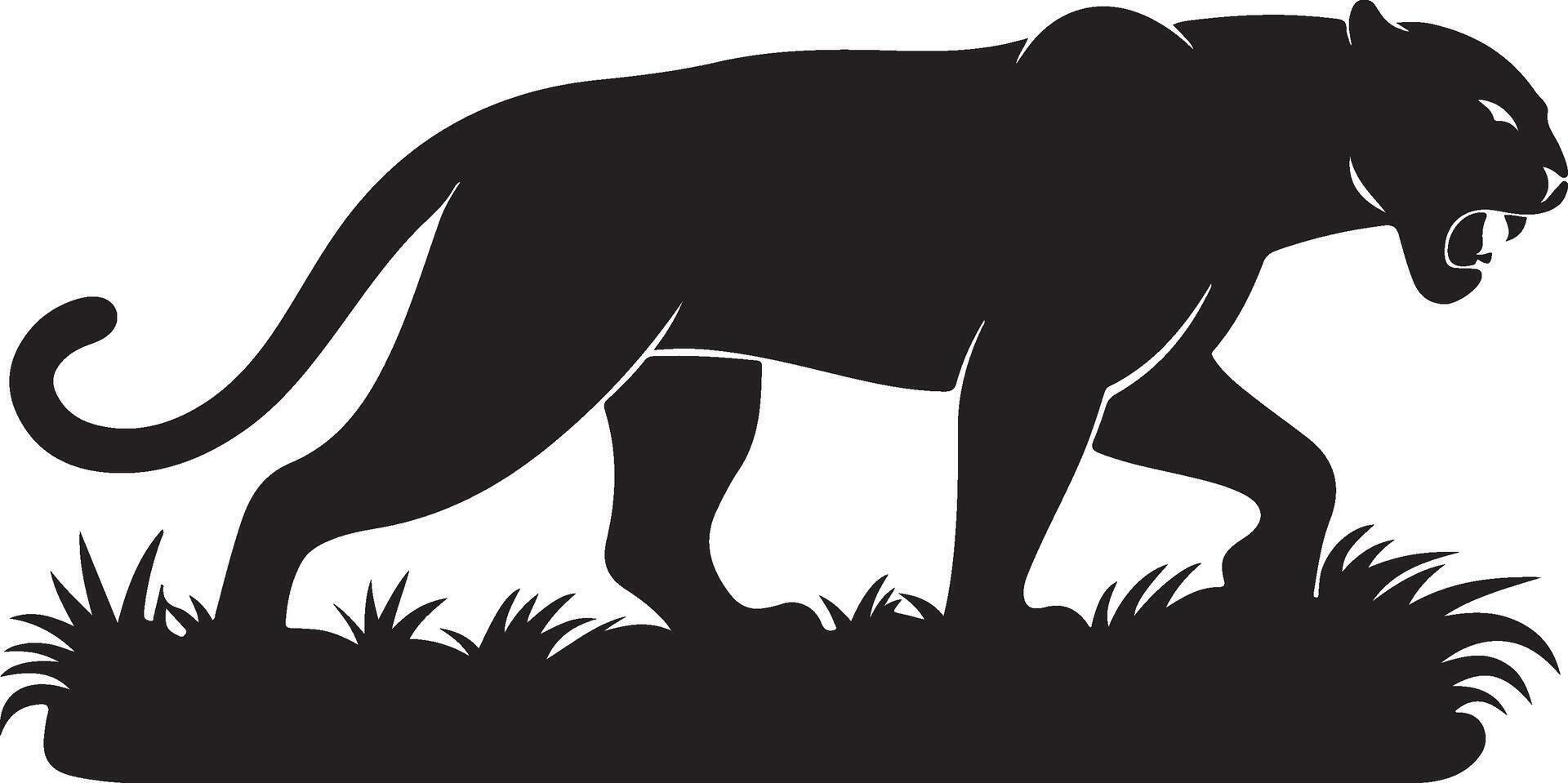 Black Panther Silhouette vector