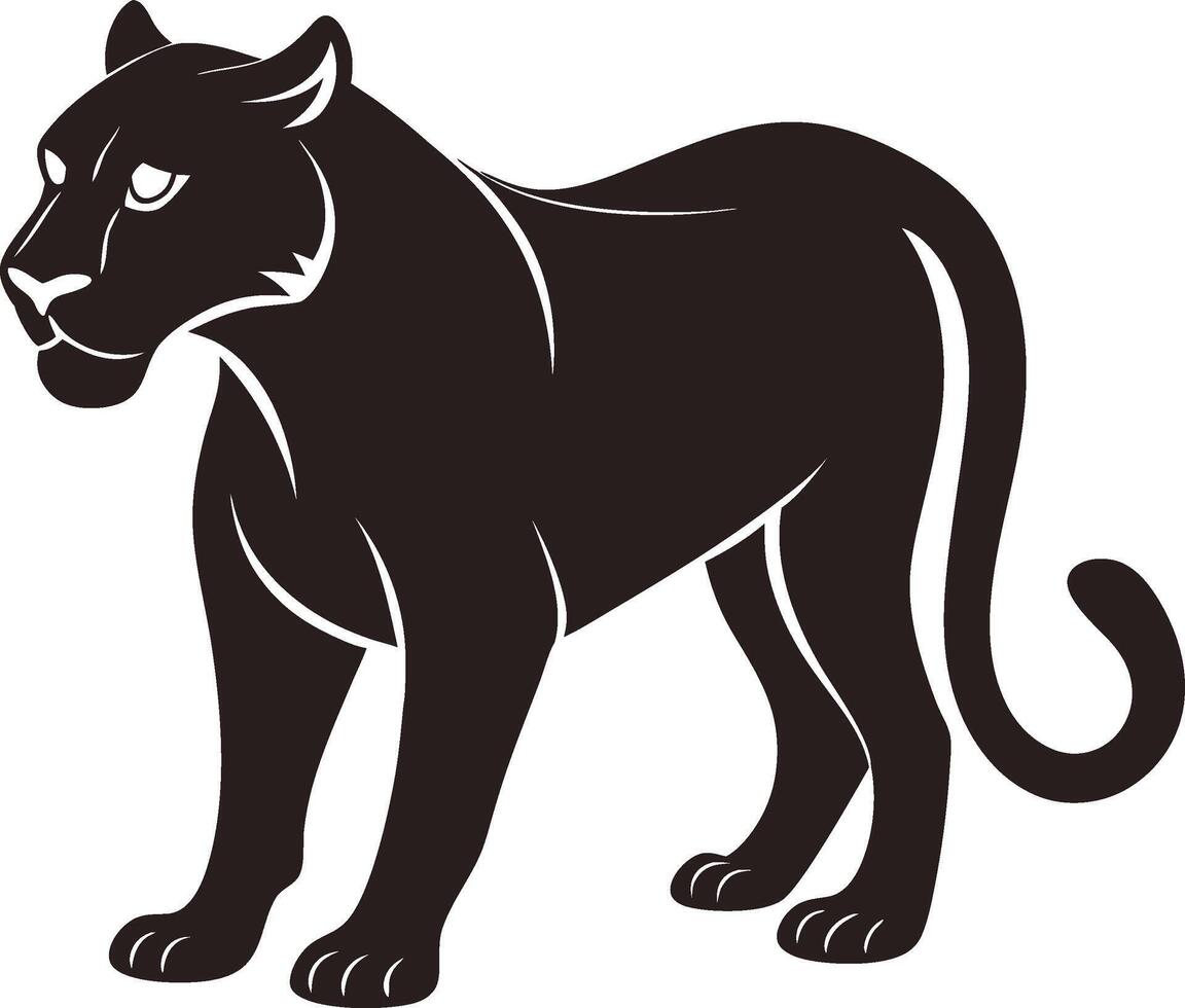 Lone Panther Silhouette vector