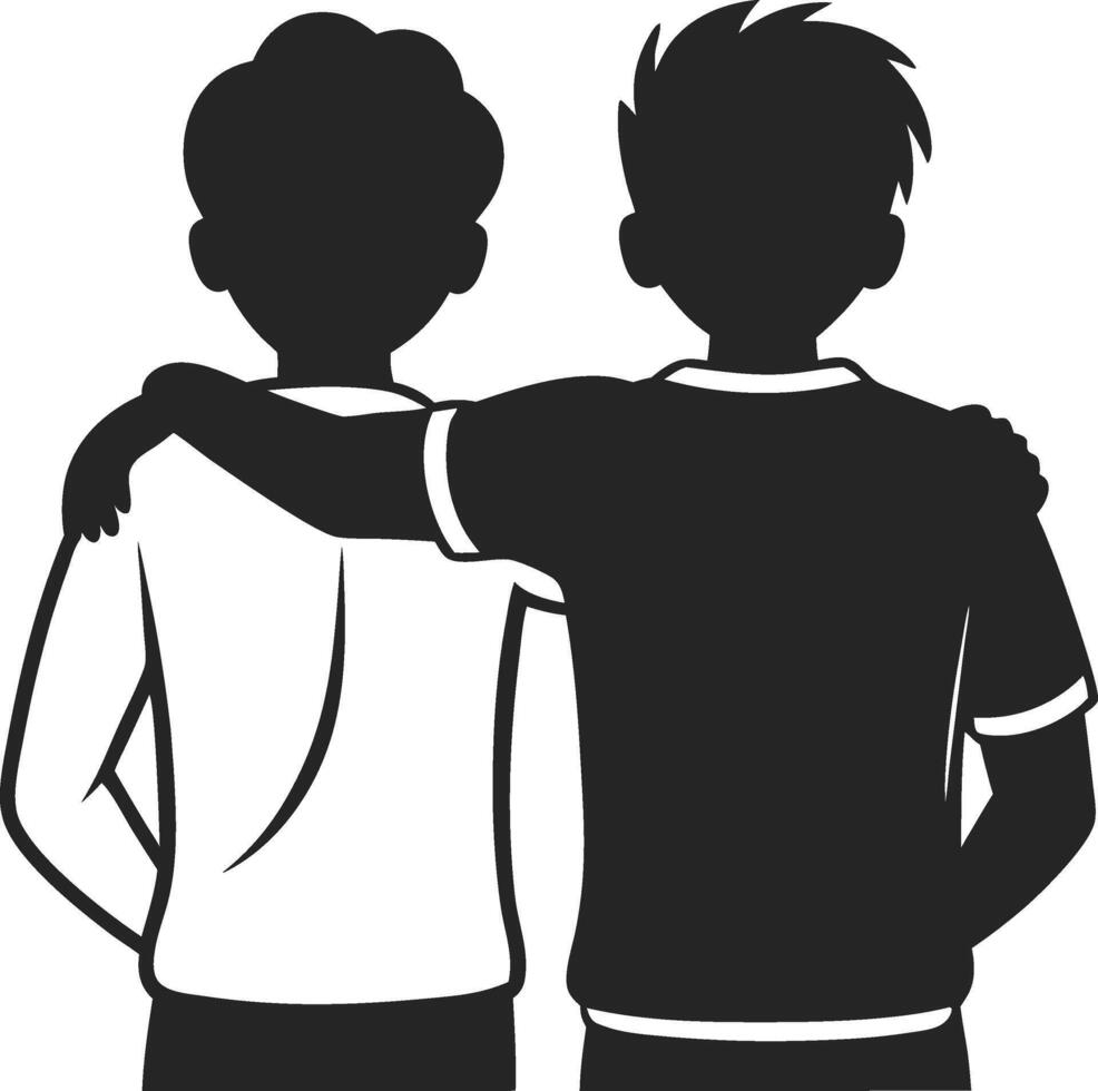 Togetherness Silhouette design vector