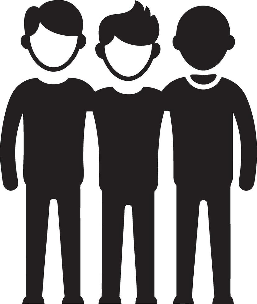 Bonds of Trust Silhouette vector
