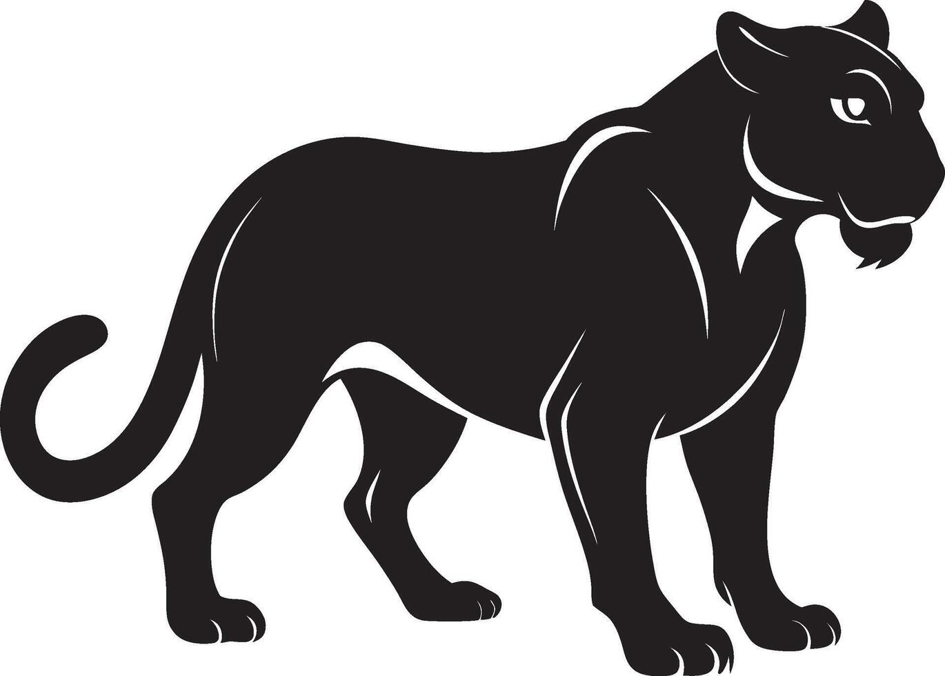 Graceful Panther Silhouette vector