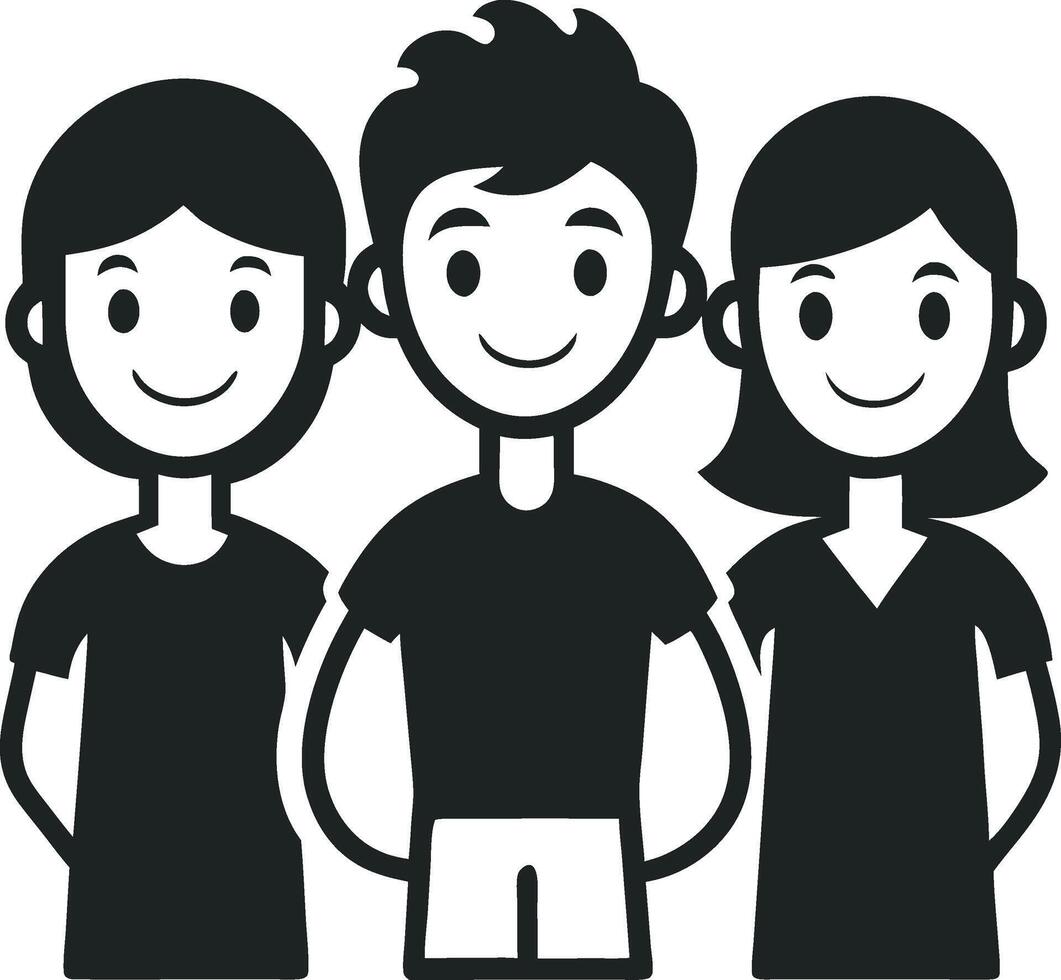 Together Always Silhouette vector