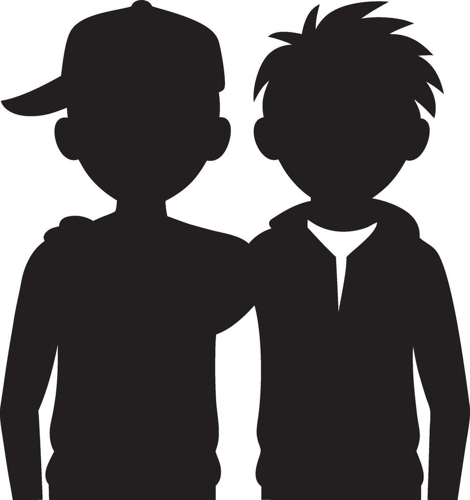 Treasure of Friendship Silhouette vector