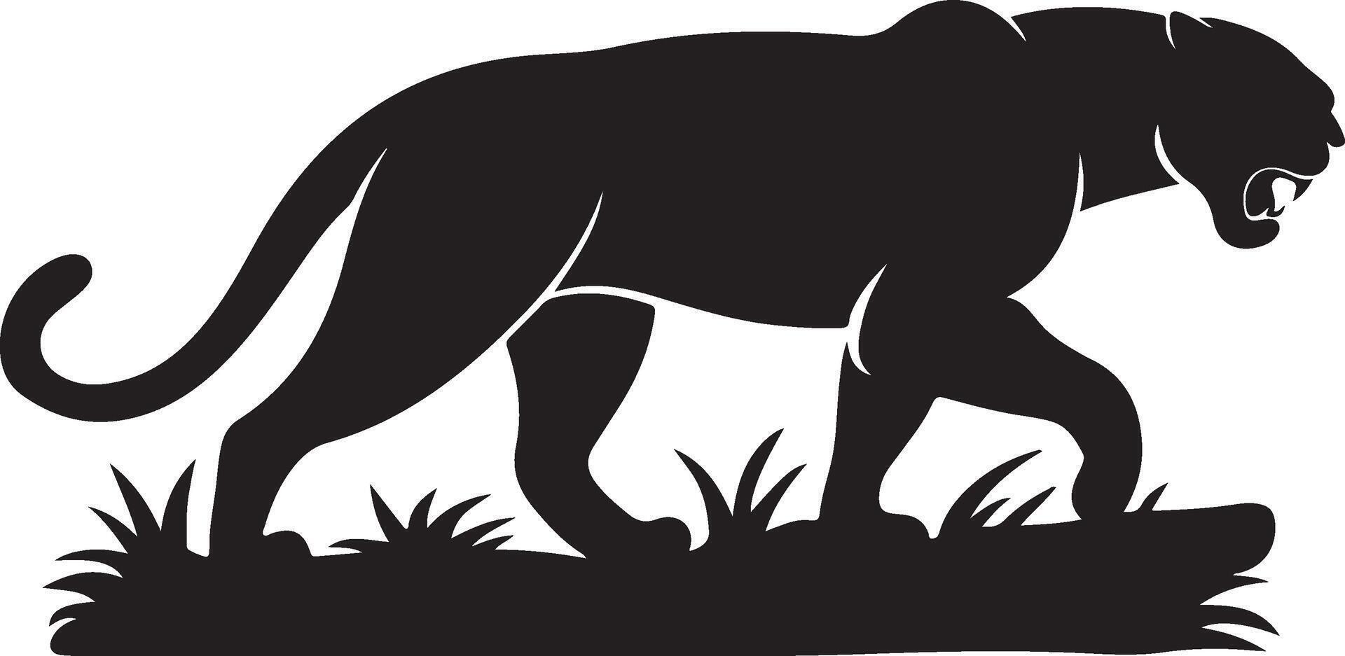 Agile Panther Silhouette vector