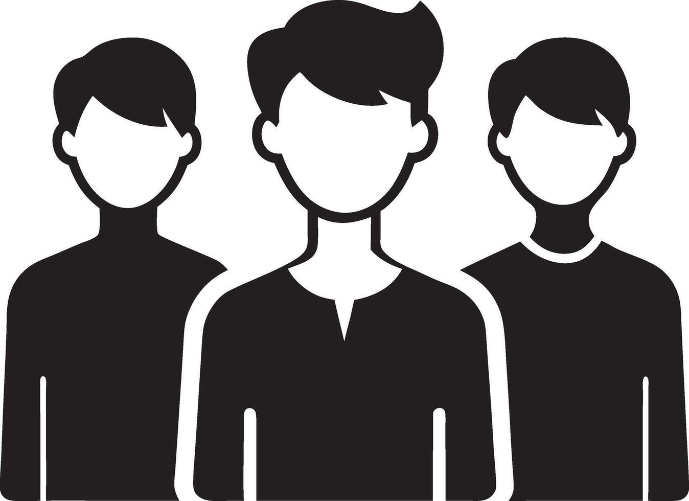 Friendship Connection Silhouette vector