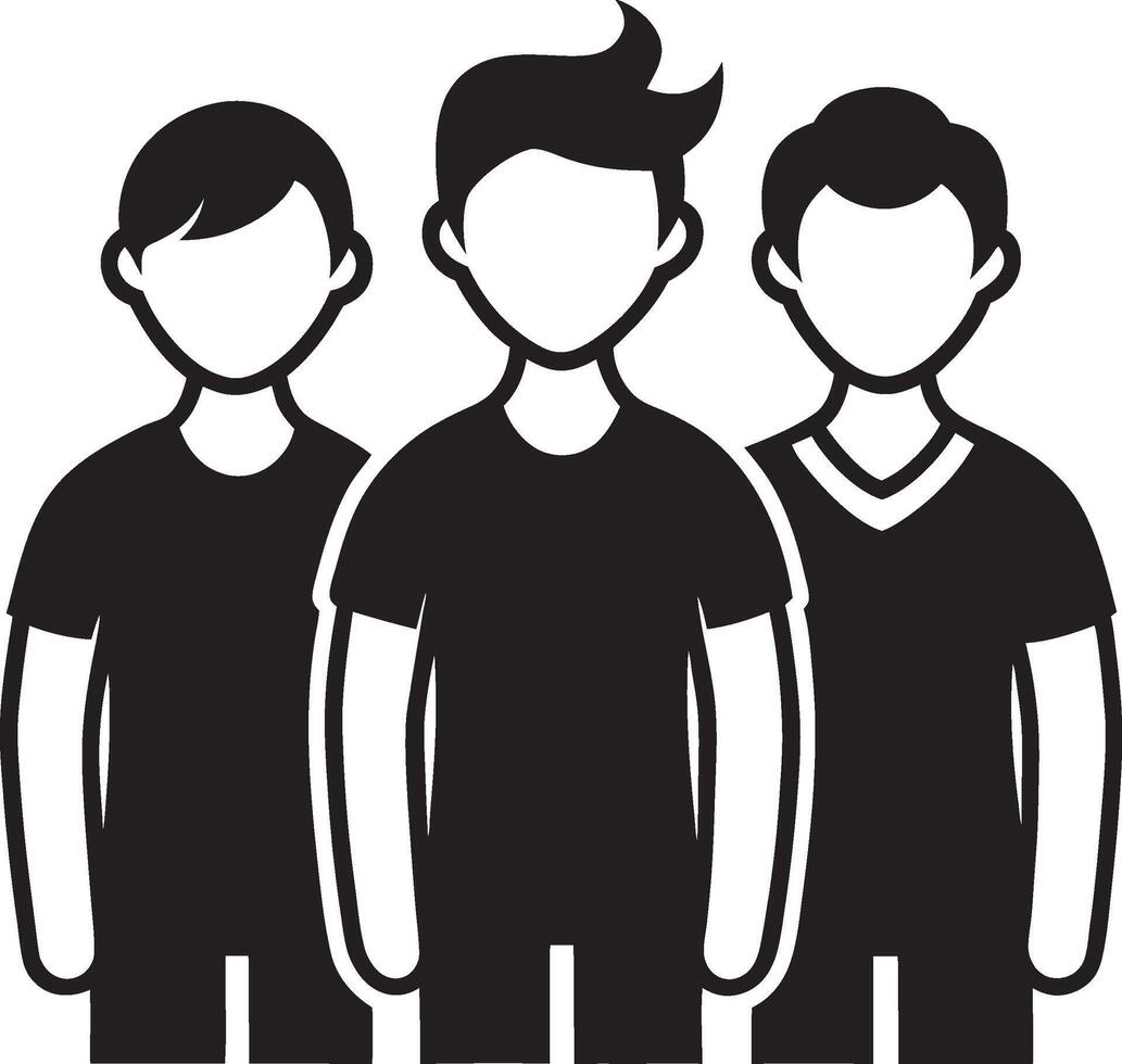 Standing Strong Silhouette vector