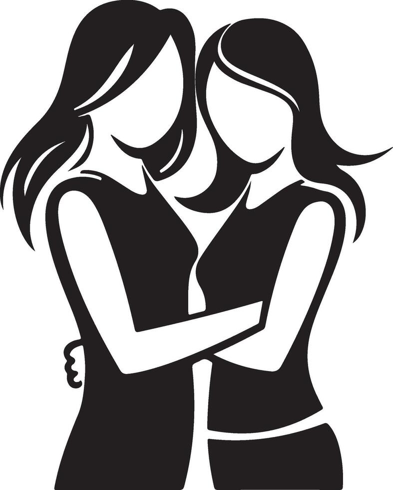 Sharing Life Silhouette vector