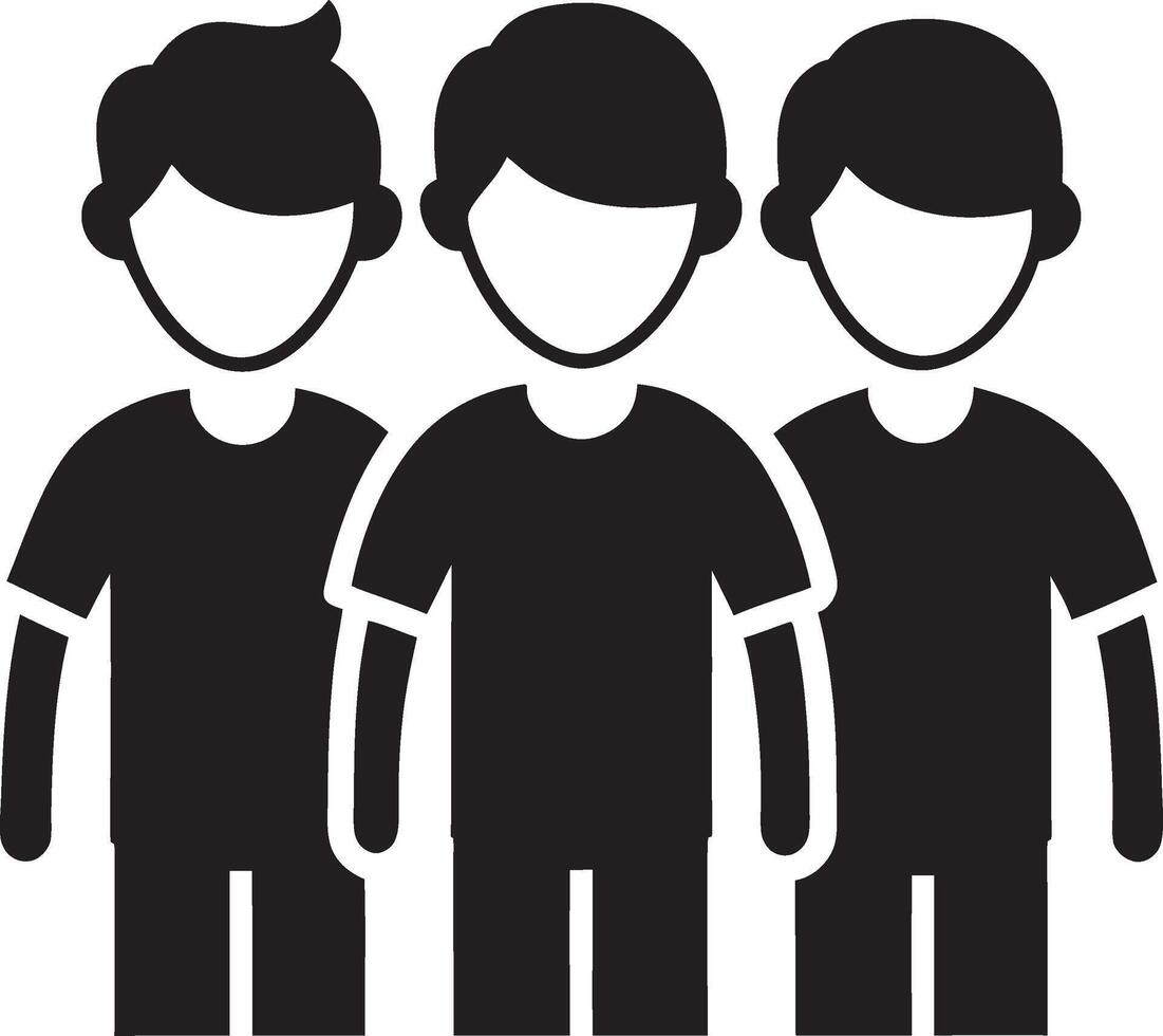Together in Harmony Silhouette vector