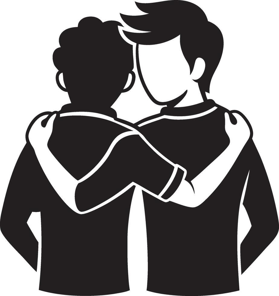 Shared Joy Silhouette vector