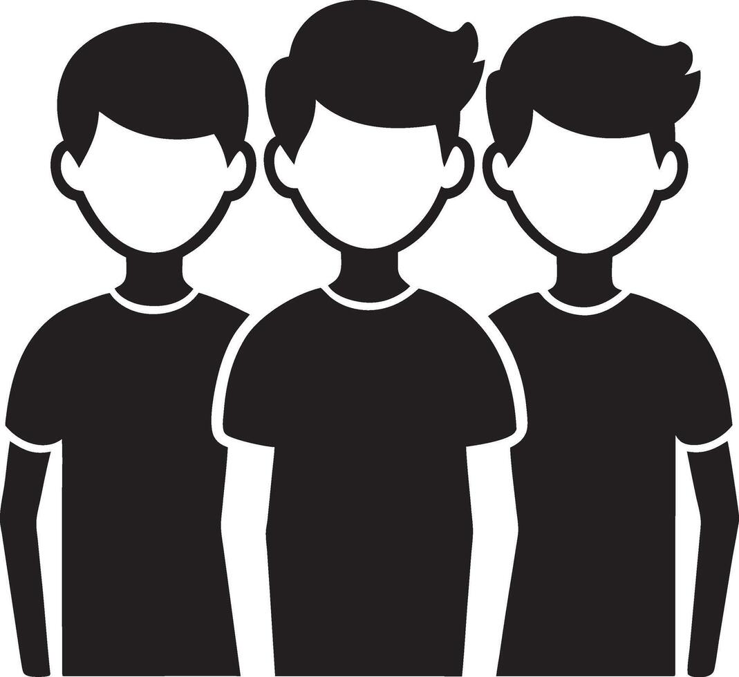 Joyful Companionship Silhouette vector