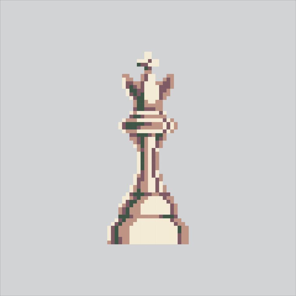 Pixel art illustration Chess King. Pixelated Chess King. Chess King Piece Icon pixelated for the pixel game and icon for website and game. old school retro. vector