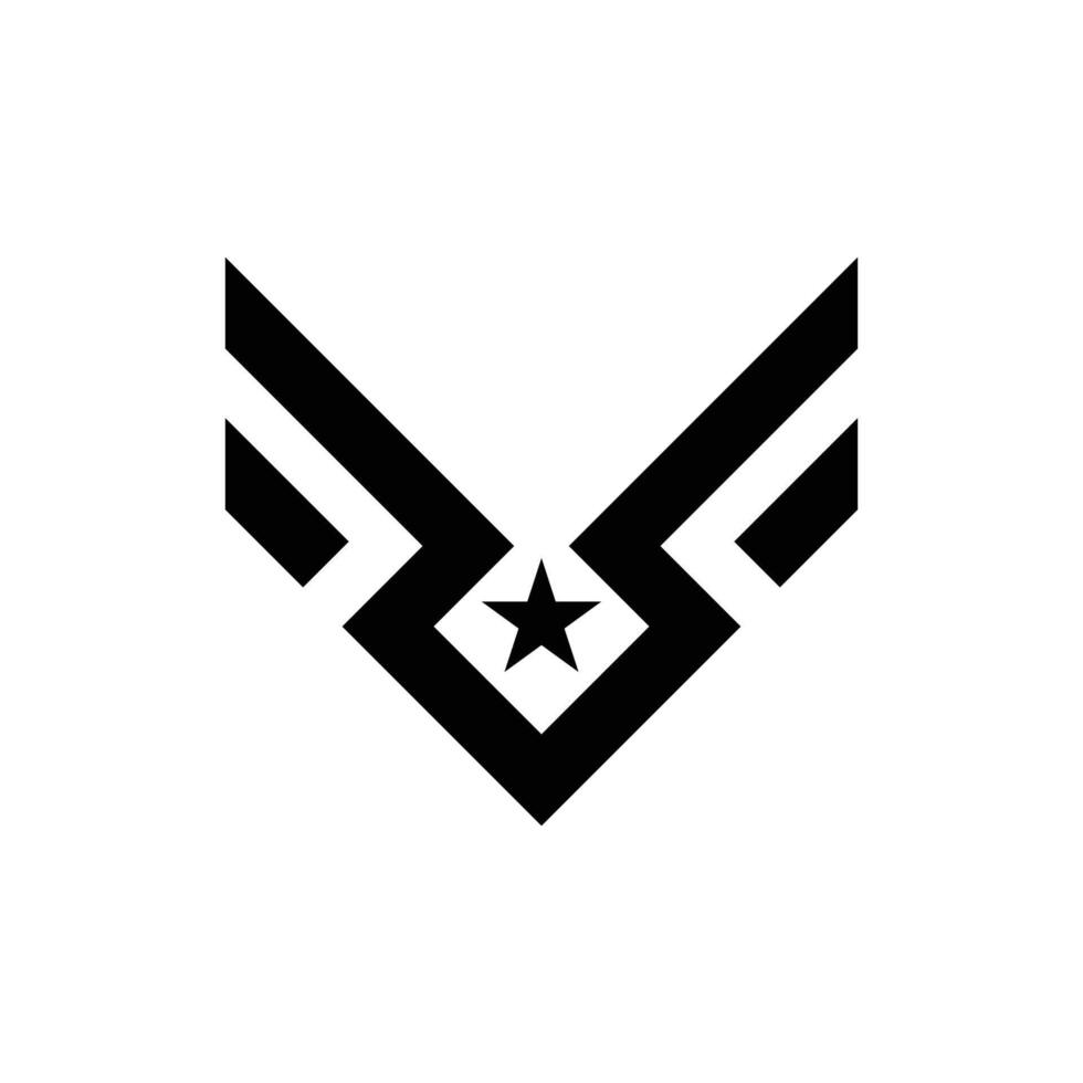 Patriotic Logo Design Template with Military Emblem Style vector